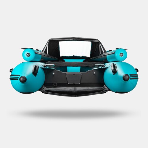 Надувная лодка GLADIATOR E450X PRO черно-бирюзовый
