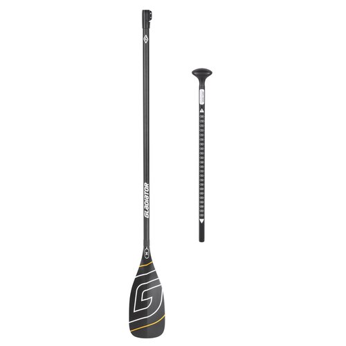 SUP весло Gladiator Sport Carbon black/black-yellov 2-части, лопатка M