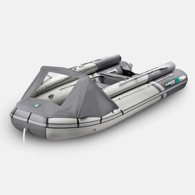 Надувная лодка GLADIATOR E450X PRO красно-белый