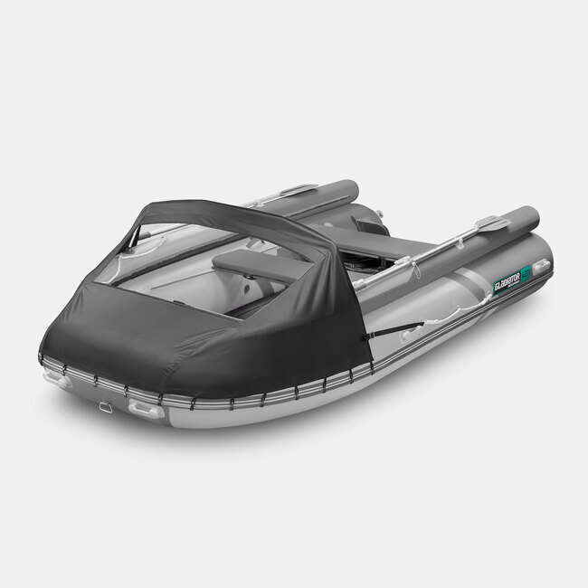 Надувная лодка GLADIATOR E450X черно-бирюзовый