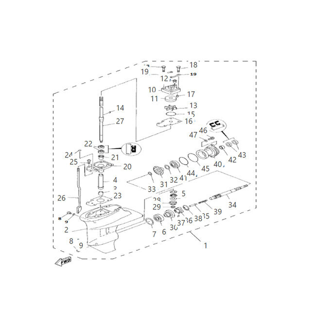 Прокладка крышки редуктора (15A-801023)