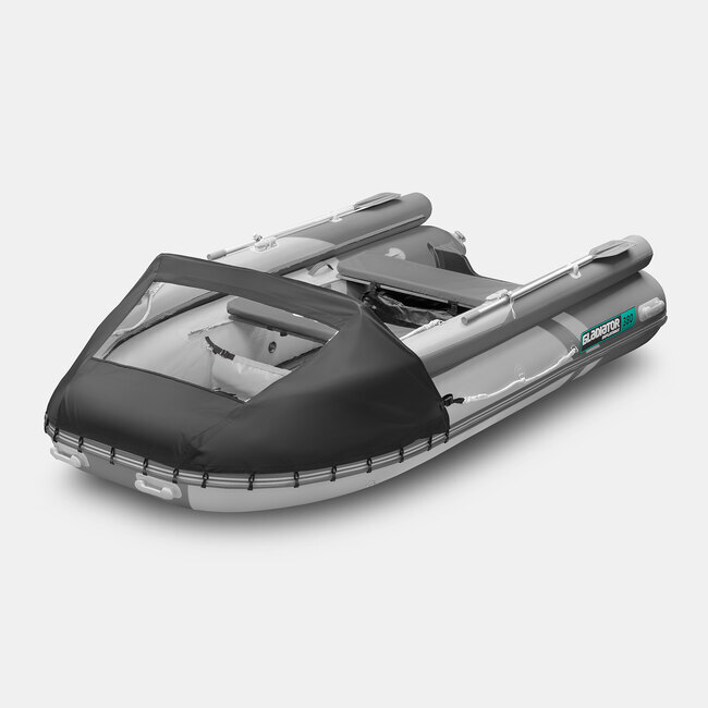 Надувная лодка GLADIATOR E450X светло-темносерый
