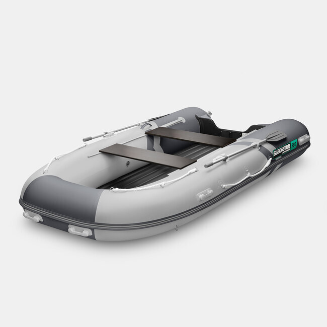 Надувная лодка GLADIATOR E380S темно-серый